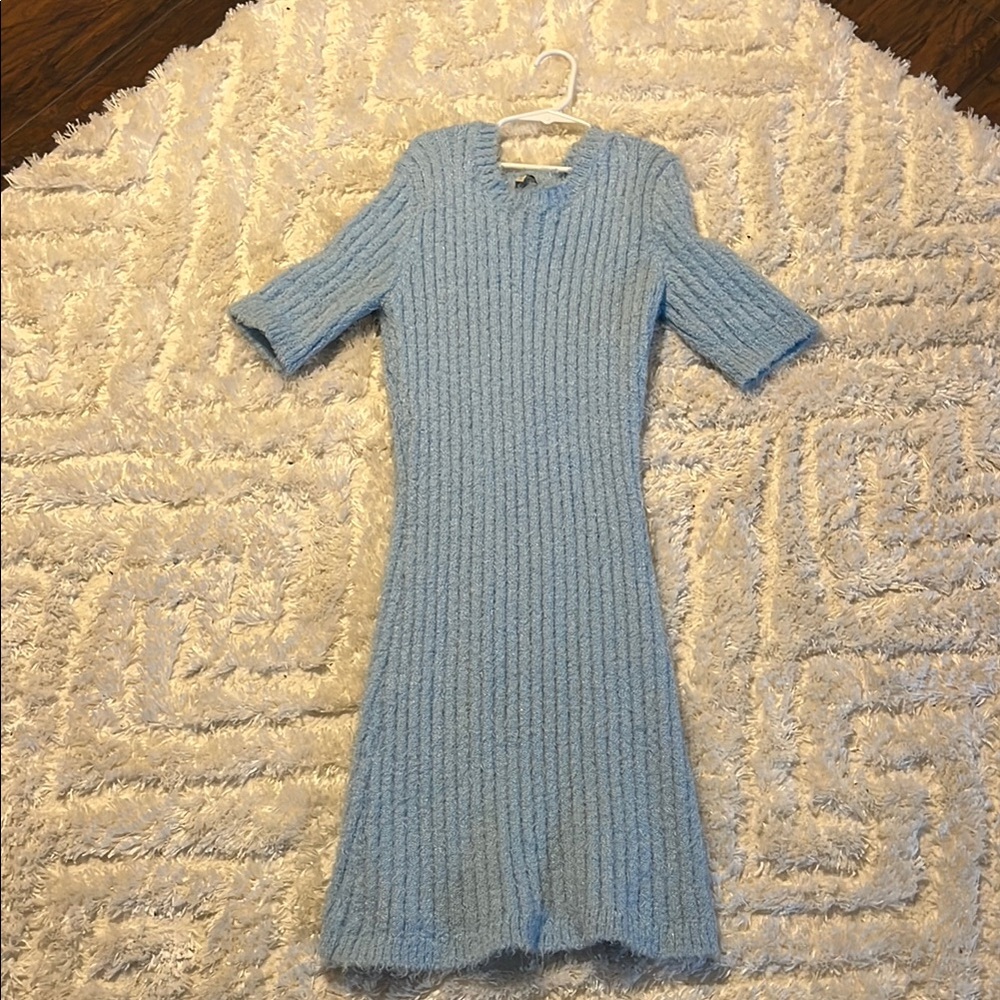 Light Blue Knit Dress
